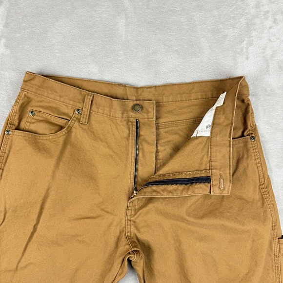Dickies Pants Mens Meas 36x33.25 Golden Brown Canvas Carpenter Work Utility - Picture 2 of 13